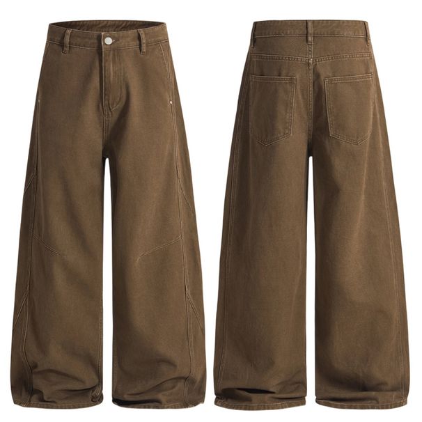 Men's Clothing & Archer0603 & American Retro Deconstructed Design Curved Blade Jeans Men's New Loose Casual Long Trousers Trendy_mkmklike.com