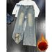 Vintage American Flare Jeans – Retro Blue Washed Denim Pants With Flared Hem & Fleece Lining (Men’s, Straight Fit, Winter Warmth)_mkmklike.com