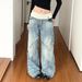 Vintage Washed Distressed High-Waisted Loose Fit Jeans For Women – Comfortable & Stylish Casual Denim Pants_mkmklike.com