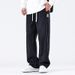 Men's Drawstring Elastic Waist Jeans Straight Leg Spring Summer American High Street Men's Casual Pants_mkmklike.com