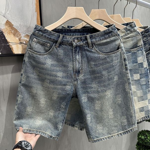 Men's Thin Denim Shorts High Quality American High Street Style Five Point Pants New Summer 2025 Half Length_mkmklike.com