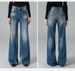 Women's High-Waisted Wide Leg Jeans - Vintage Washed Relaxed Fit Flared Denim Pants (Blue, Regular & Tall Lengths, Size 25-30)_mkmklike.com