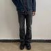 Vintage-Inspired Cleanfit High Street Jeans - Black Washed Flared Straight Leg Denim Pants For Teens_mkmklike.com