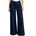 Women's High-Waisted Wide-Leg Jeans Stretchy Straight Leg Floor-Length Slimming Hip Concealing Center Front Seam Design Summer Jeans_mkmklike.com