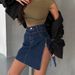 Women's Clothing High Waist Denim Skirt Women's Spring And Summer Design Zipper Ins Style Short Skirt_mkmklike.com
