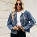 Trendy Slim-Fit Washed Denim Jacket For Women - Short Length, Removable Hood, Streetwear Style_mkmklike.com