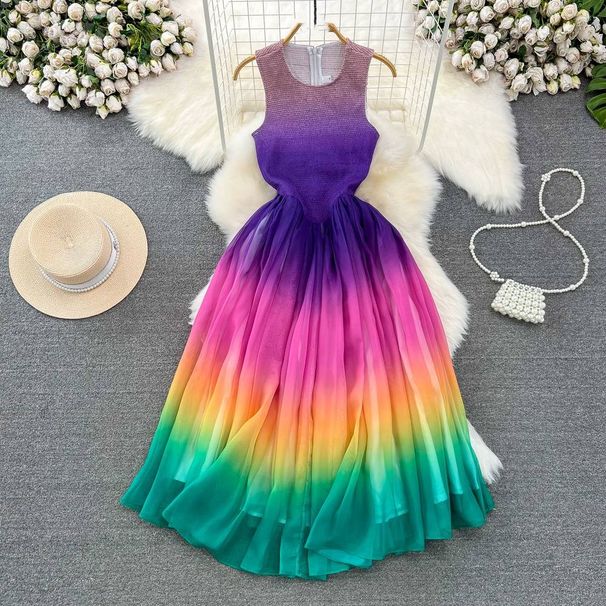 Women's Clothing Fashionable and light luxury temperament sleeveless round neck_mkmklike.com