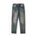 Vintage Washed Men's Jeans - Heavyweight Straight Leg Denim Pants For Casual & Work Wear_mkmklike.com