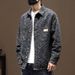 2025 Spring And Autumn New Men's Shirt High-end Jacquard Vintage Washed Loose Turn-down Collar Long Sleeve Denim Jacket_mkmklike.com