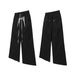RO Style Dark Embroidered Slogan Oversized Wide Leg Cargo Pants Trendy Street Style Loose Flared Trousers for Men And Women_mkmklike.com
