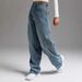 Women's High Waist Flared Jeans - Vintage Washed Denim Pants For Casual & Office Wear - Stretch Comfort Fit_mkmklike.com