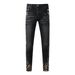 New Ink Splashing Printing High Street Retro Casual Trend Men's Denim Trousers_mkmklike.com