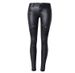 Women's Faux Leather Paneled Skinny Jeans | Edgy Zipper Detail | Stretch Denim For A Bold Biker Look_mkmklike.com