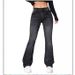 Plus Size Women's Wide Leg Pants - High Waist Stretch Denim Trousers For Comfort & Style (Dark Blue, Black, Light Blue)_mkmklike.com