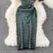 Women's Clothing Light and mature sister style round neck, slim pleated striped dress_mkmklike.com
