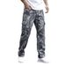 Men's Camo Workwear Jeans – Loose Fit Denim Pants For Street & Utility (S-XXL, Gray/Khaki Camouflage)_mkmklike.com