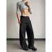 Men's Clothing Men's Niche Reverse Pocket Wide Leg Jeans Curved Fit Floor Length Casual Pants For Formal & Casual_mkmklike.com