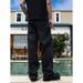 Men's American Streetwear Loose Straight-Leg Jeans Embellished Denim Pants with Beaded Details_mkmklike.com