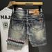 Men's Clothing American Style Denim Shorts Mid-Length Five Point Ripped Jeans Summer Trendy Cool Stylish Beggar Style_mkmklike.com