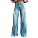 Vintage Wide-Leg High-Waisted Jeans – Relaxed Fit Distressed Denim Pants For Women_mkmklike.com