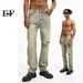 EF JEANS | 2023 Four-season New Casual Straight Korean Version Slim-fit Ripped Mud Yellow Denim Trousers For Men And Women_mkmklike.com