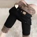 New Autumn And Winter Women's Jeans, High-waisted Stretch Fleece-lined Slim-fit Skinny Pants, Thickened Pencil Pants_mkmklike.com