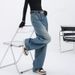 Pear-Shaped Body Wide-Leg Jeans For Women Plus Size Slimming High-Waist Straight Summer New Loose Floor-Length Pants_mkmklike.com