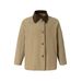Eon Modish 25 Autumn New American Fashion High Street Color-Block Turn-Down Stand Collar Jacket Coat_mkmklike.com