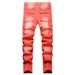 Men's Clothing Personality Multi Pocket Heavy Washed Denim Trousers_mkmklike.com