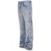 Men's Clothing New Autumn Gradient Wide Leg Men's And Women's Denim Trousers, Fashionable Cross Border Hot Selling Embroidered Men's Straight Pants_mkmklike.com