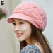 Hot Sale Women's Winter Solid Color Warm Loose Casual Ski Hat Korean Version Peaked Beret Plus Veet Thick Knit Ear Guards_mkmklike.com