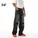 EF JEANS | 2025 Spring New American Street Ripped Jeans Middle Waist Skinny Black Trousers Trendy Men_mkmklike.com
