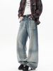 Retro Jeans Men's Fattened Plus Size Wide-leg Pants Oversize Trendy Brand Gradual Change Straight Pants Men_mkmklike.com