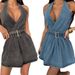 Women's Clothing Summer Women's Street Fashion Belt Halter Neck Backless Denim Dress 89138_mkmklike.com