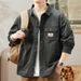 Men's Clothing Fashion Pure Cotton Denim Retro Shirt Jacket Shirt Loose Casual Tops Jacket_mkmklike.com