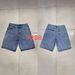 Men’s Rhinestone Embellished Denim Shorts – Vintage Washed Blue, Straight Fit, Non-Stretch (XL-3XL, Summer Casual Wear)_mkmklike.com