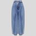 Women's Clothing High Waist Zipper Leg Jeans High-Waisted Zip-Ankle Flared Jeans – Vintage Denim Shorts With Retro Polka Dots & Stretch Comfort_mkmklike.com