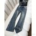 Vintage Light Blue Flared Jeans High Waist Stretch Bootcut Denim Pants Men's Retro 70s Silhouette Casual Summer S-3XL_mkmklike.com