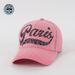 Unisex TPU offset PARIS letters couples fashion trend show face small baseball cap casual cap_mkmklike.com