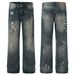 Men's Clothing Retro 2025 Hand Washed Dyed Trendy High End Design Men's Loose Straight Jeans_mkmklike.com