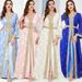 Women's Clothing Middle East Arab clothing abaya women's V neck long sleeved_mkmklike.com