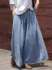 Women's Artistic Retro Wide Leg Jeans Drawstring Casual Loose Fit Long Pants 2025 Cross Border Fashion_mkmklike.com