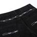Men's Straight Leg Loose Fit Black Raw Denim Jeans High Street Style Thorn Embroidery Trendy Flared Pants_mkmklike.com