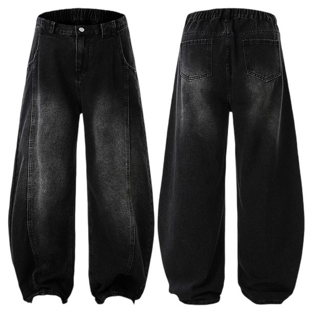 Men's Clothing & Archer0603 & Autumn/Winter Street Style Japanese Retro Distressed Trendy Wide Leg Patchwork Versatile Straight Leg Jeans For Men_mkmklike.com