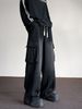 Men's Vintage Straight-Leg Jeans – Distressed Wash Workwear Pants (6 Sizes, Black & Blue)_mkmklike.com