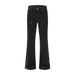 "Men's Distressed Denim Bell Bottom Pants With Patchwork Design - Vintage Hippie Style Workwear Jeans For Casual Wear (Black, Blue)"_mkmklike.com