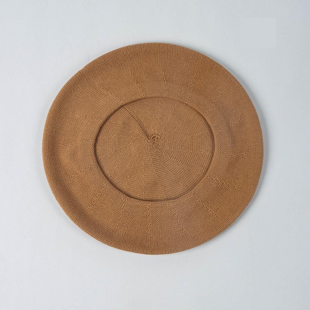 Hot Sale Hat Women Summer Spring Cotton Breathable Knitted Fashion Beret Femme Painter Cap Simple Gorro Boina Casual Ladies_mkmklike.com