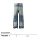 Men's Clothing Men's Straight-Leg Jeans - Vintage Wash Blue Clean Fit Denim Pants_mkmklike.com