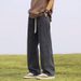 HOLDFREE Light Blue Jeans Boys New Summer Thin Ruffian Handsome High Street Straight Loose Casual Pants_mkmklike.com