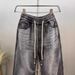 Men's Clothing High Street Cool Jeans Men's Spring And Autumn White Washed Straight Pants Versatile Wide Leg High Street Denim Trousers_mkmklike.com